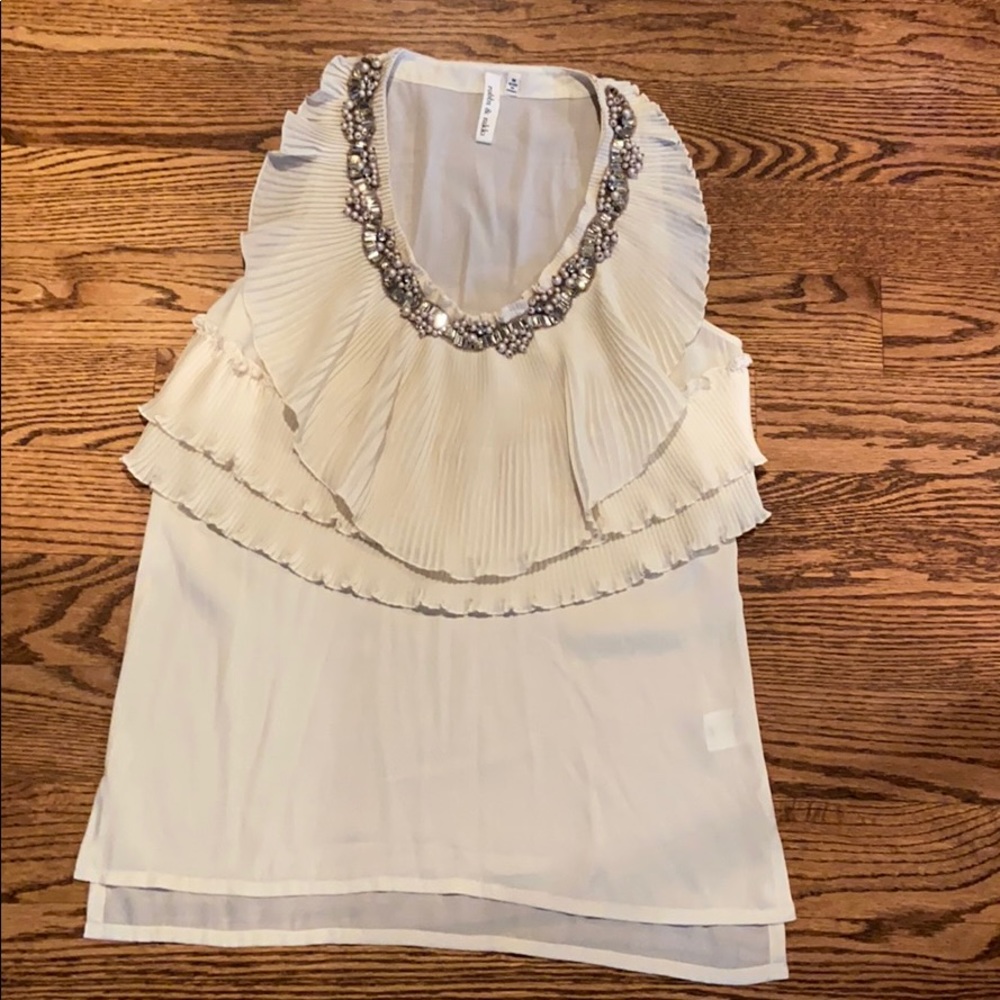 Robbi & Nikki jeweled ruffle tank, Women’s Medium
